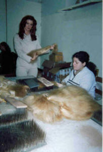 Bobbi at the So-Cap factory in Italy.